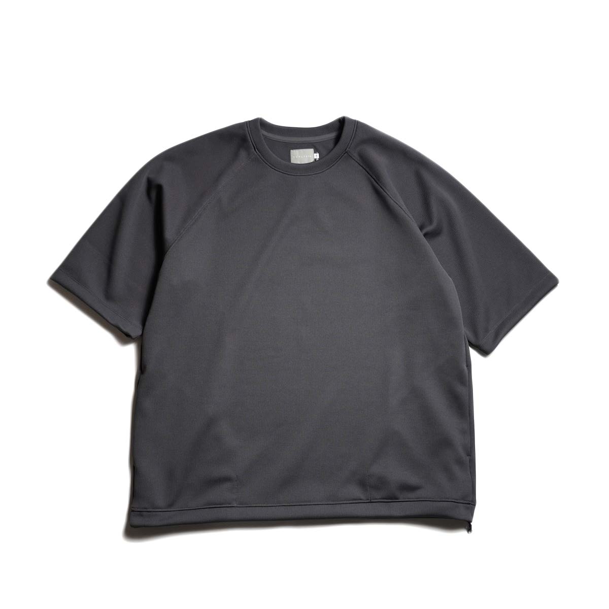 CURLY&amp;Co. / HIGH GAUGE KNIT TEE (Charcoal)