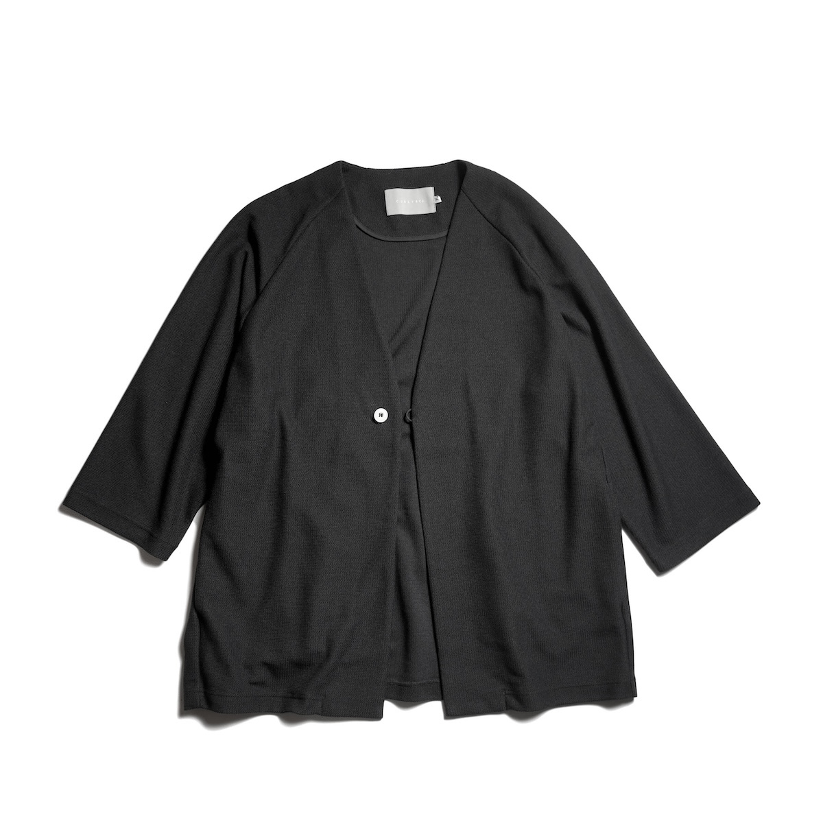 CURLY&amp;Co. / SEED STITCH KNIT Q/S CARDIGAN (Black)
