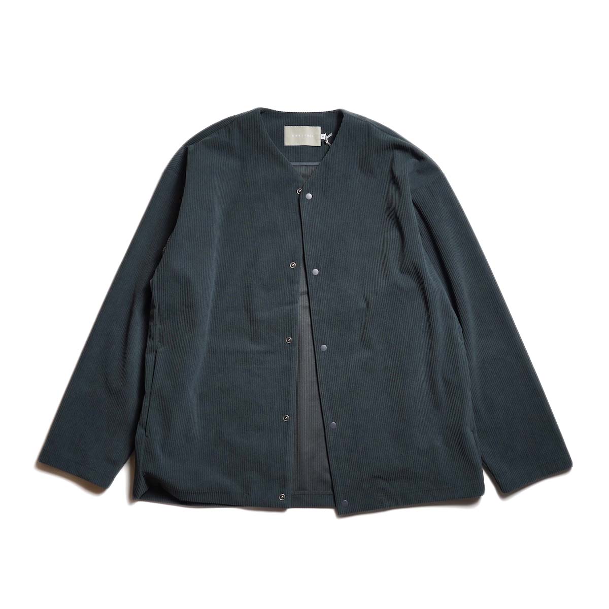 CURLY&amp;Co. / TRICOT CORDUROY SNAP BUTTON CARDIE (Cadet Blue)