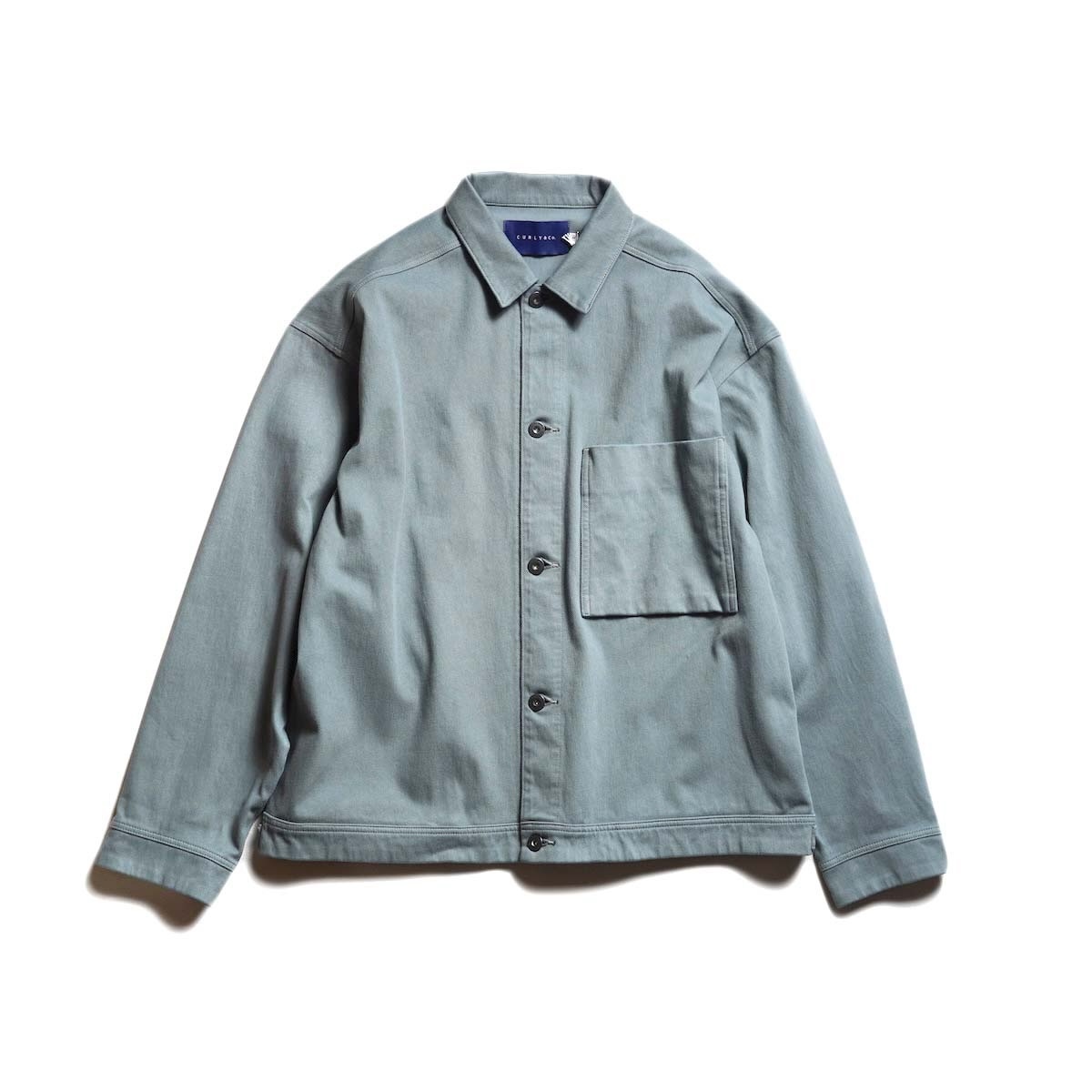 CURLY&amp;Co. / KNIT DENIM TRUCKER JACKET (Steel Gray)