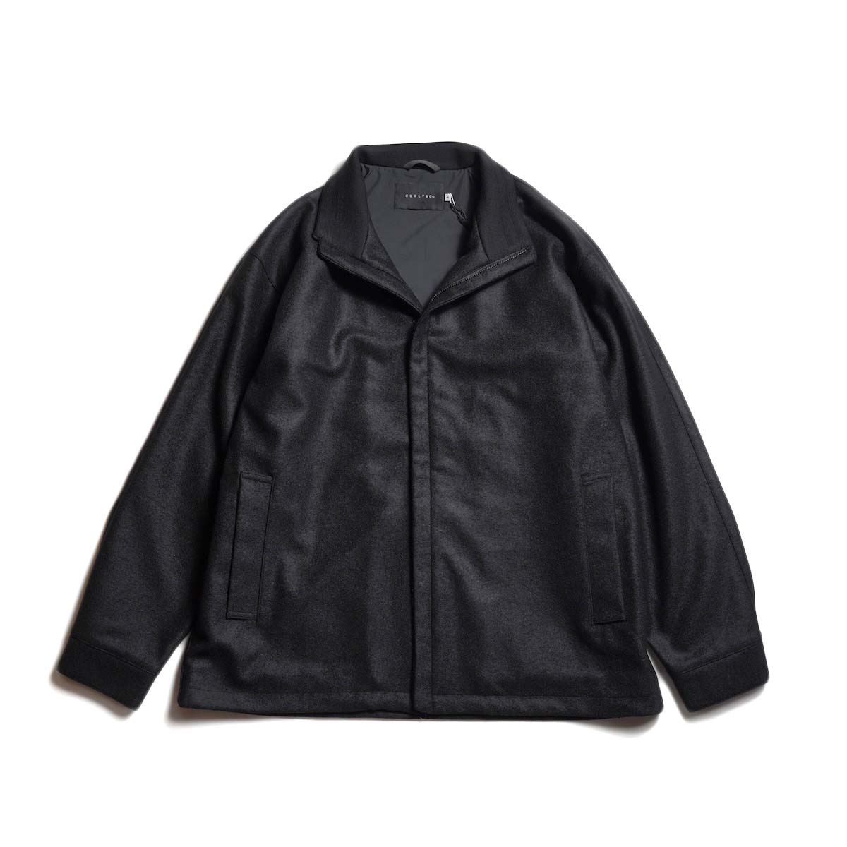 CURLY&amp;Co. / PRESSED WOOL JERSEY BLOUSON (Black)