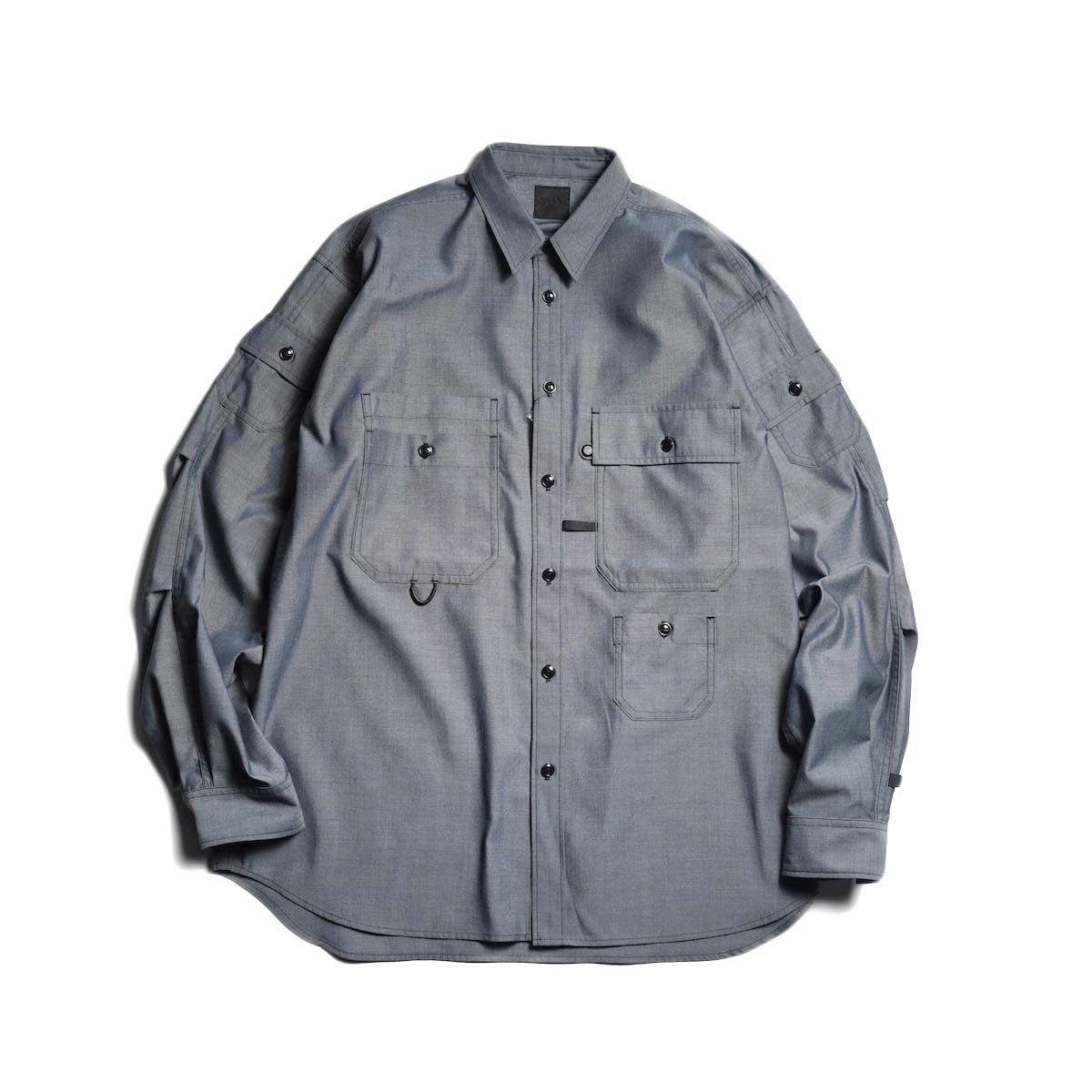 DAIWA PIER39 / TECH MULTI POCKET CHAMBRAY SHIRT L/S (Black)