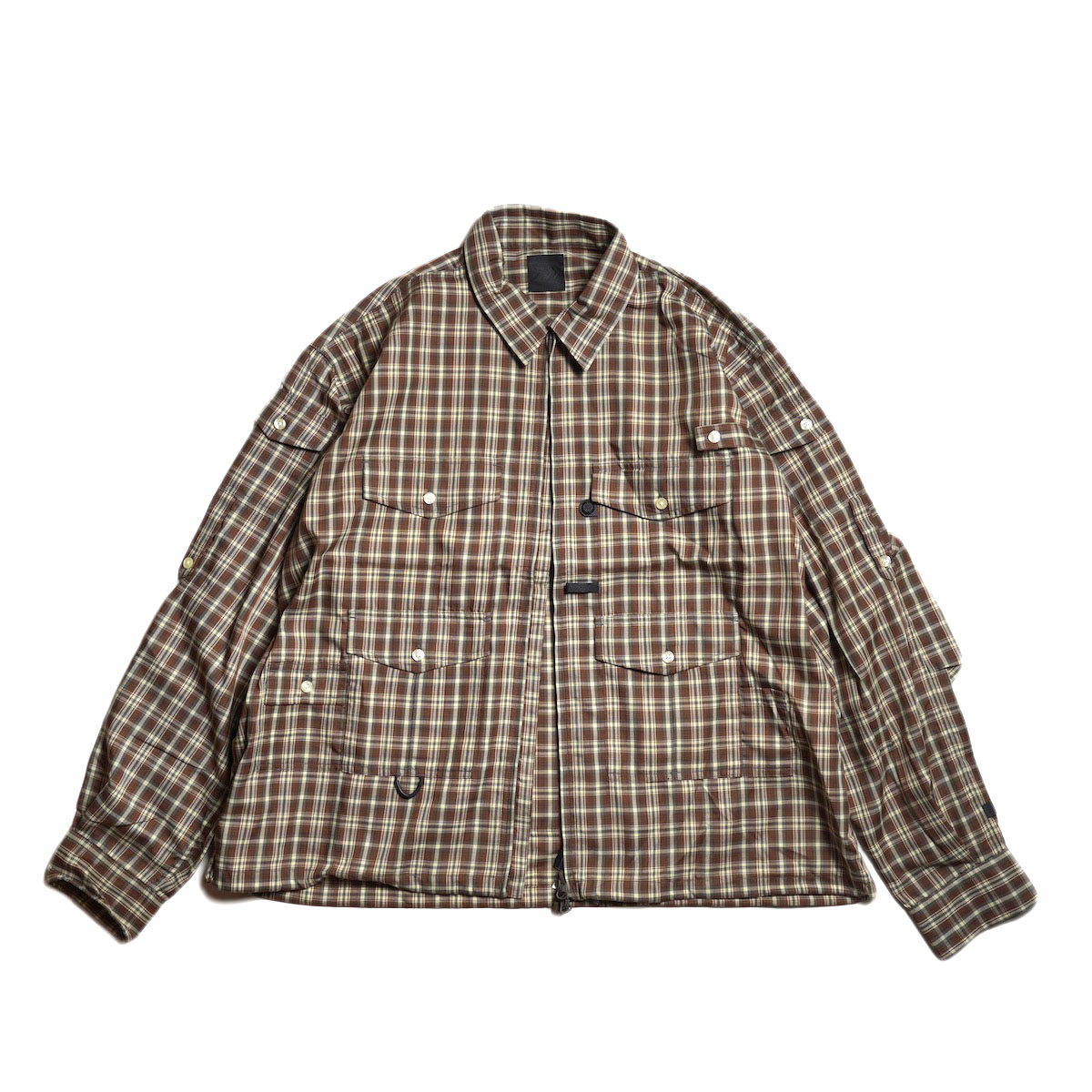 DAIWA PIER39 / TECH ZIP ANGLER SHIRT L/S PLAIDS (Brown)