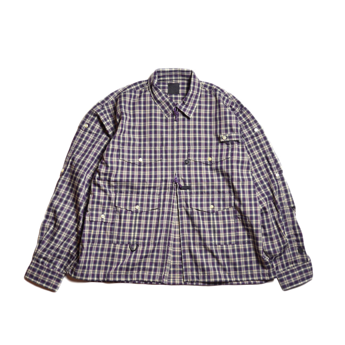 DAIWA PIER39 / TECH ZIP ANGLER SHIRT L/S PLAIDS (Purple)