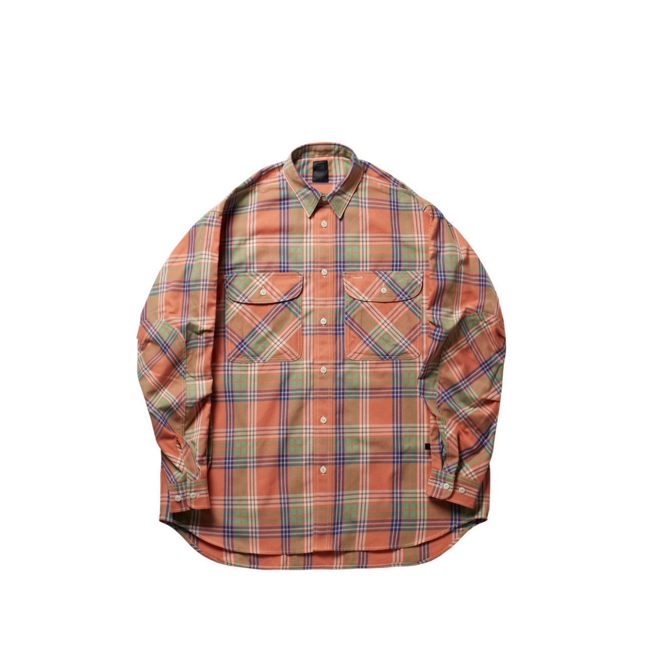 DAIWA PIER39 / TECH ELBOW PATCH WORK SHIRTS FLANNEL (Orange Check)