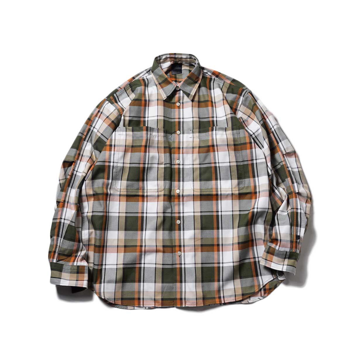 DAIWA PIER39 / Tech Work Shirts Flannel Plaids (Olive)