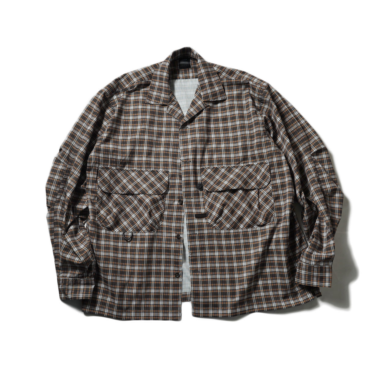 DAIWA PIER39 / Tech New Angler`s Open Collar Shirts Ｌ/S (Brown)