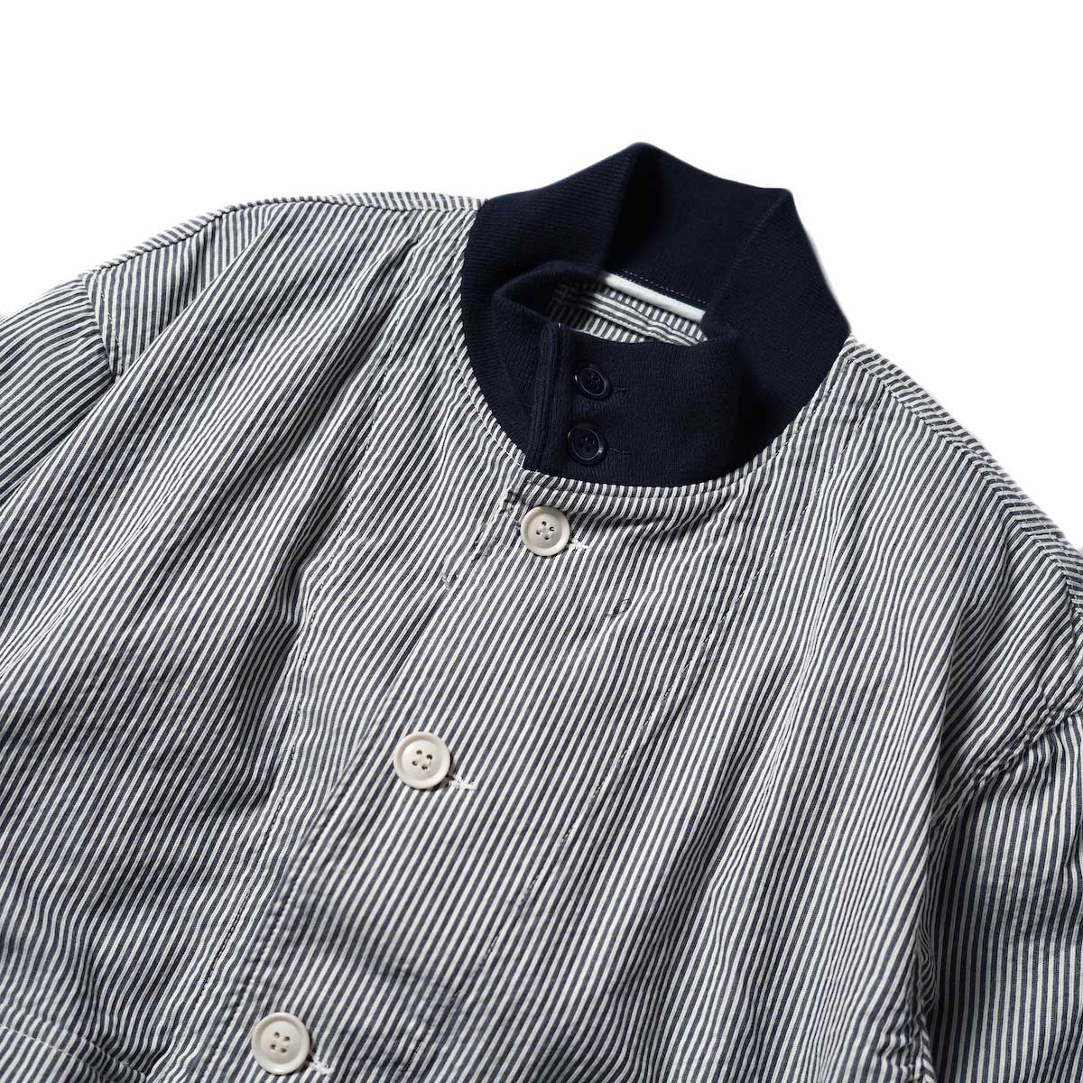 Engineered Garments / A-1 Jacket - Seersucker Stripe襟