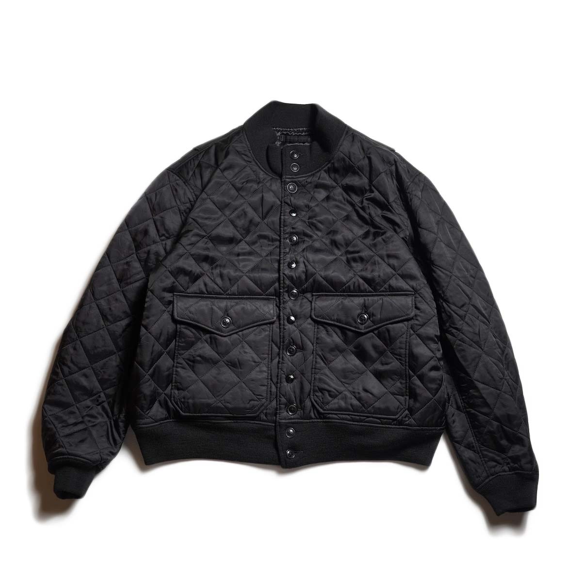 Engineered Garments / A-1 Jacket - Polyester Diamond Quilt (Black)
