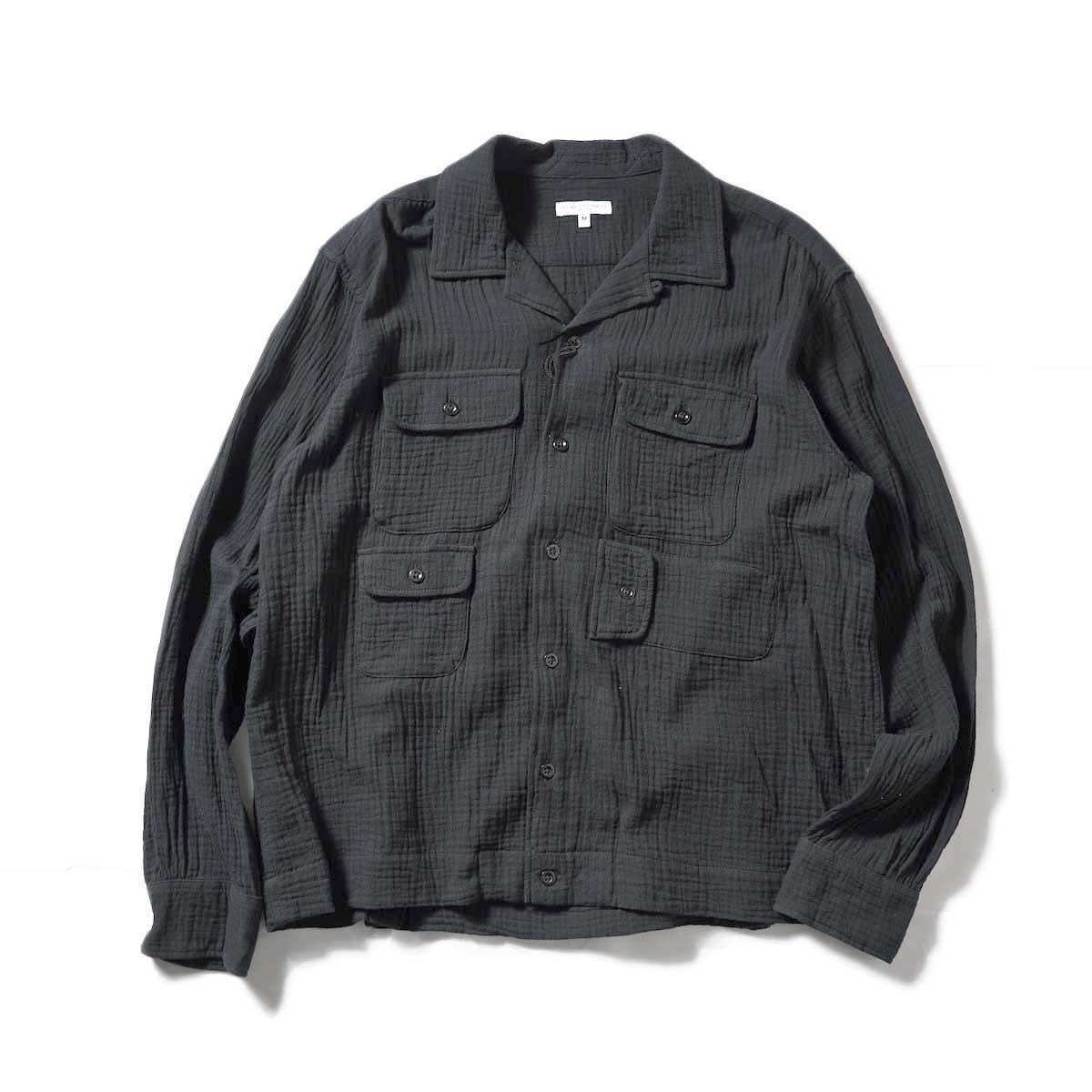 Engineered Garments / Bowling Shirt - Cotton Crepe (Black)