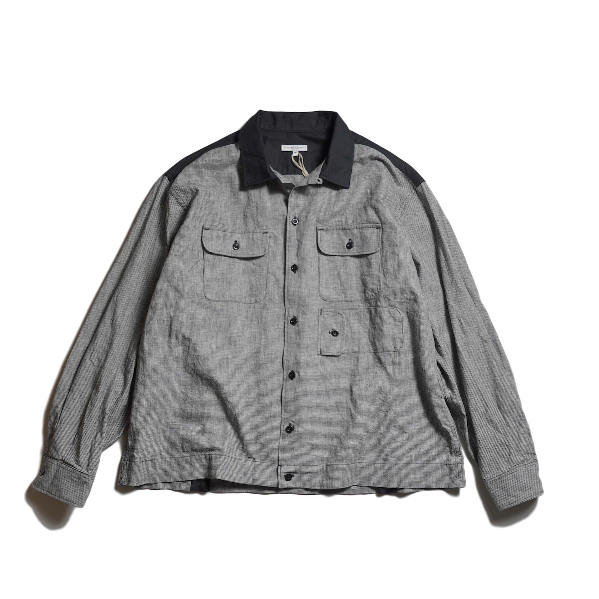 Engineered Garments / Bowling Shirt - CL Houndstooth (Black / Gray)
