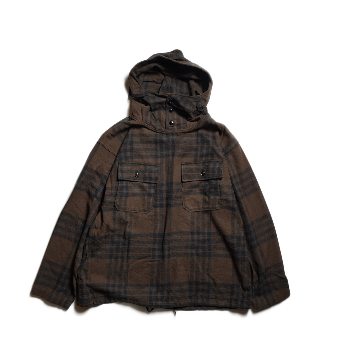 Engineered Garments / Cagoule Shirt - Cotton Flannel Plaid (Brown / Black)