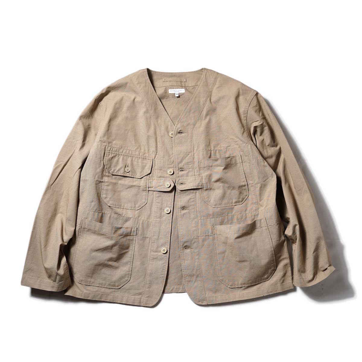 Engineered Garments / Cardigan Jacket-Cotton Ripstop (Khaki)正面