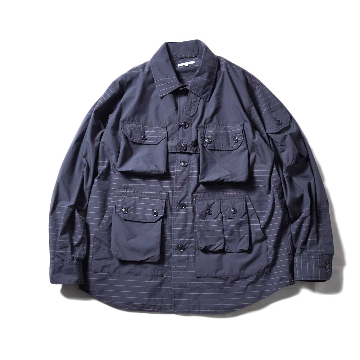 Engineered Garments / Explorer Shirt Jacket - Nyco Horizontal Stripe