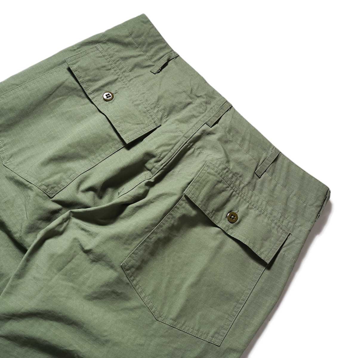ENGINEERED GARMENTS / FATIGUE PANTS - Cotton Ripstop (Olive)ヒップポケット