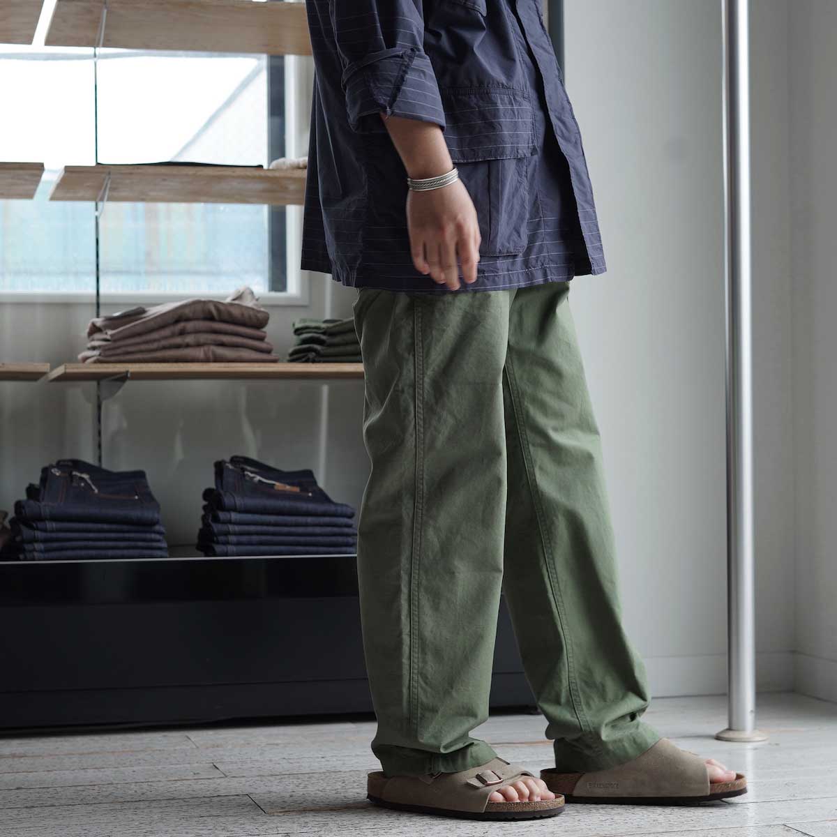ENGINEERED GARMENTS / FATIGUE PANTS - Cotton Ripstop (Olive)172cm/XS着用