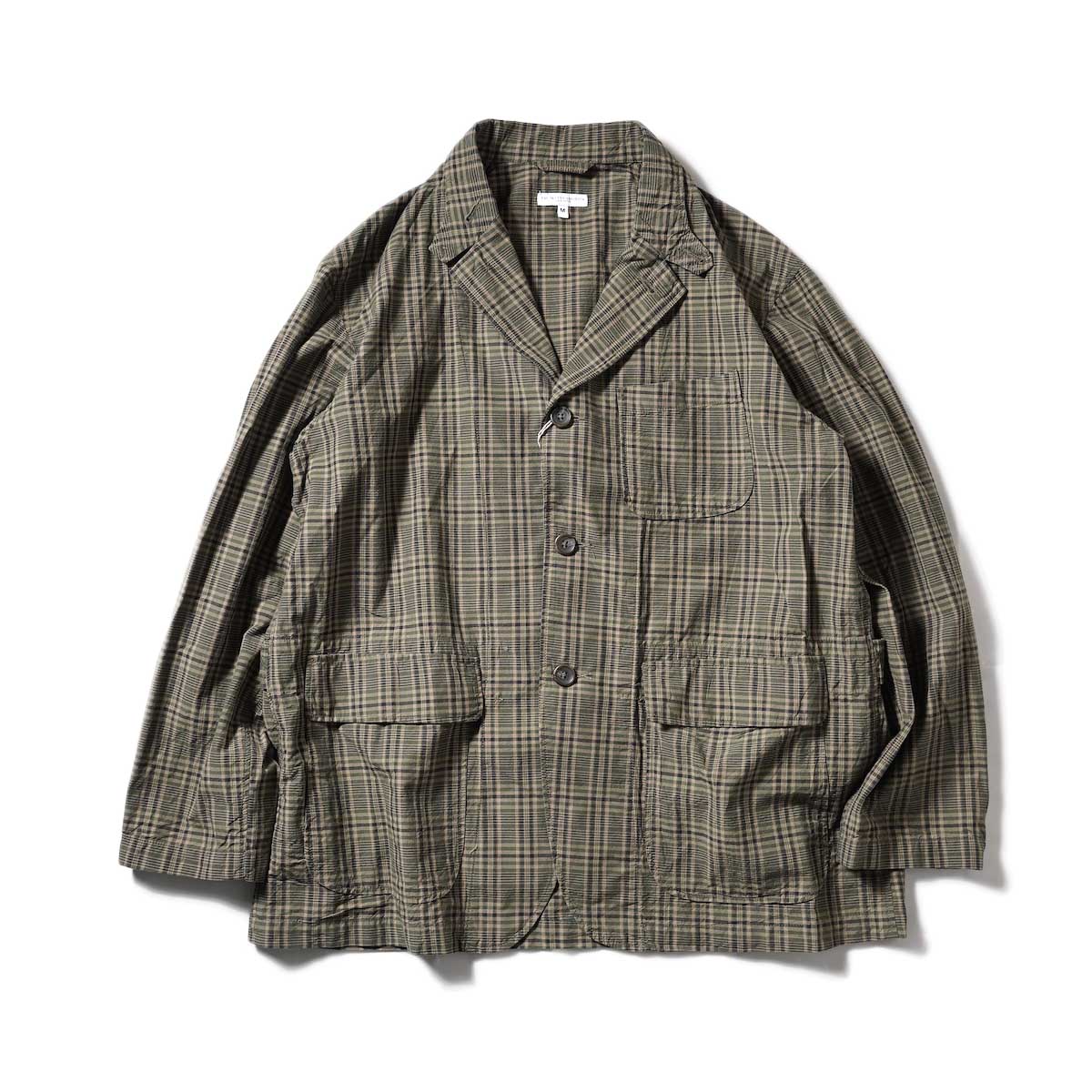 Engineered Garments / Loiter Jacket - Cotton Madras Check (Olive/Brown)