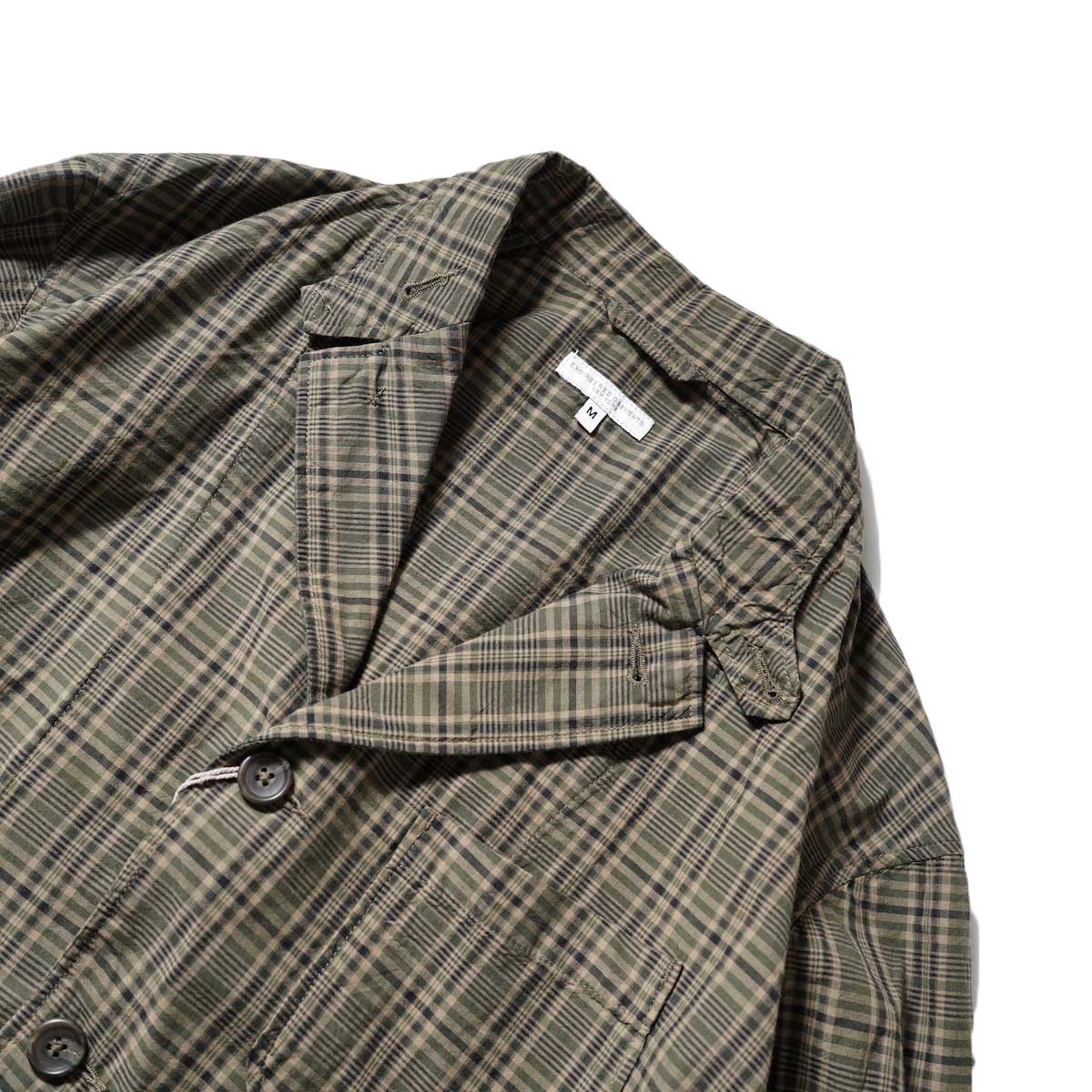Engineered Garments / Loiter Jacket - Cotton Madras Check (Olive/Brown)襟