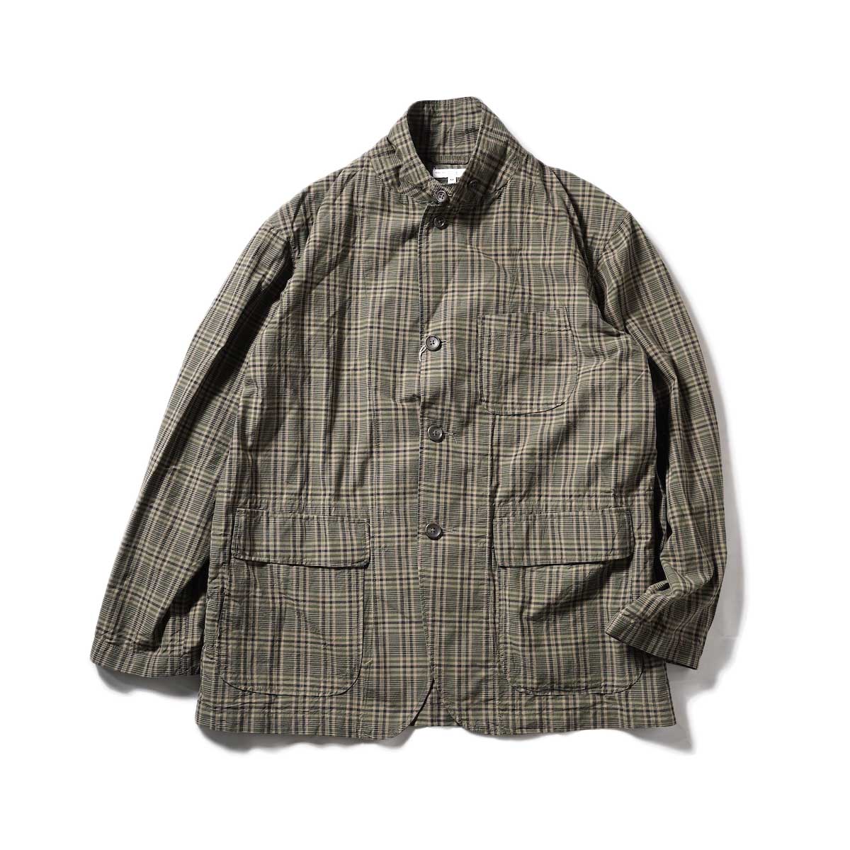 Engineered Garments / Loiter Jacket - Cotton Madras Check (Olive/Brown)イメージ