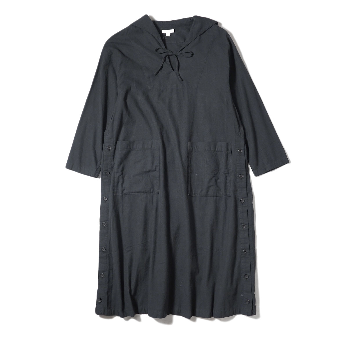 Engineered Garments / Sailor Dress (Black Solid Cotton Flannel)