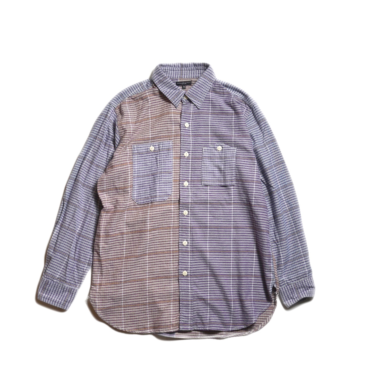 Engineered Garments / Work Shirt - Cotton Color Block Check (Multi)