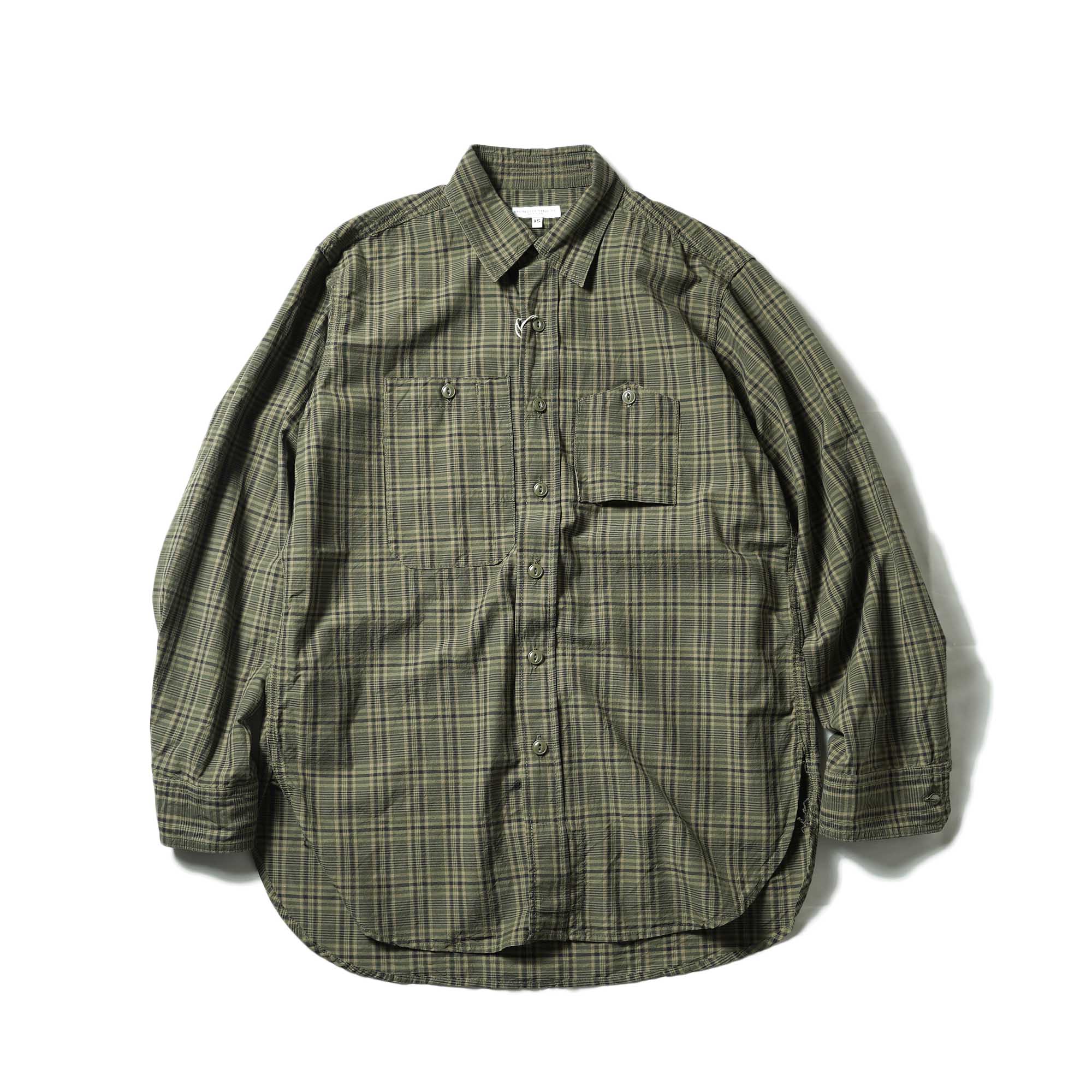 Engineered Garments / Work Shirt - Cotton Madras Check (Olive/Brown)
