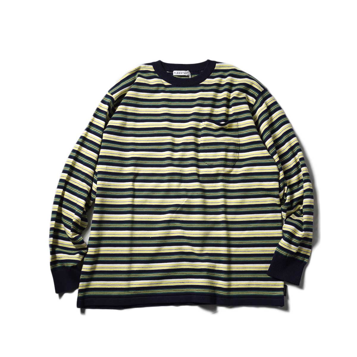 F-LAGSTUF-F / ORIGINAL STRIPE KNIT L/S TEE (Navy)