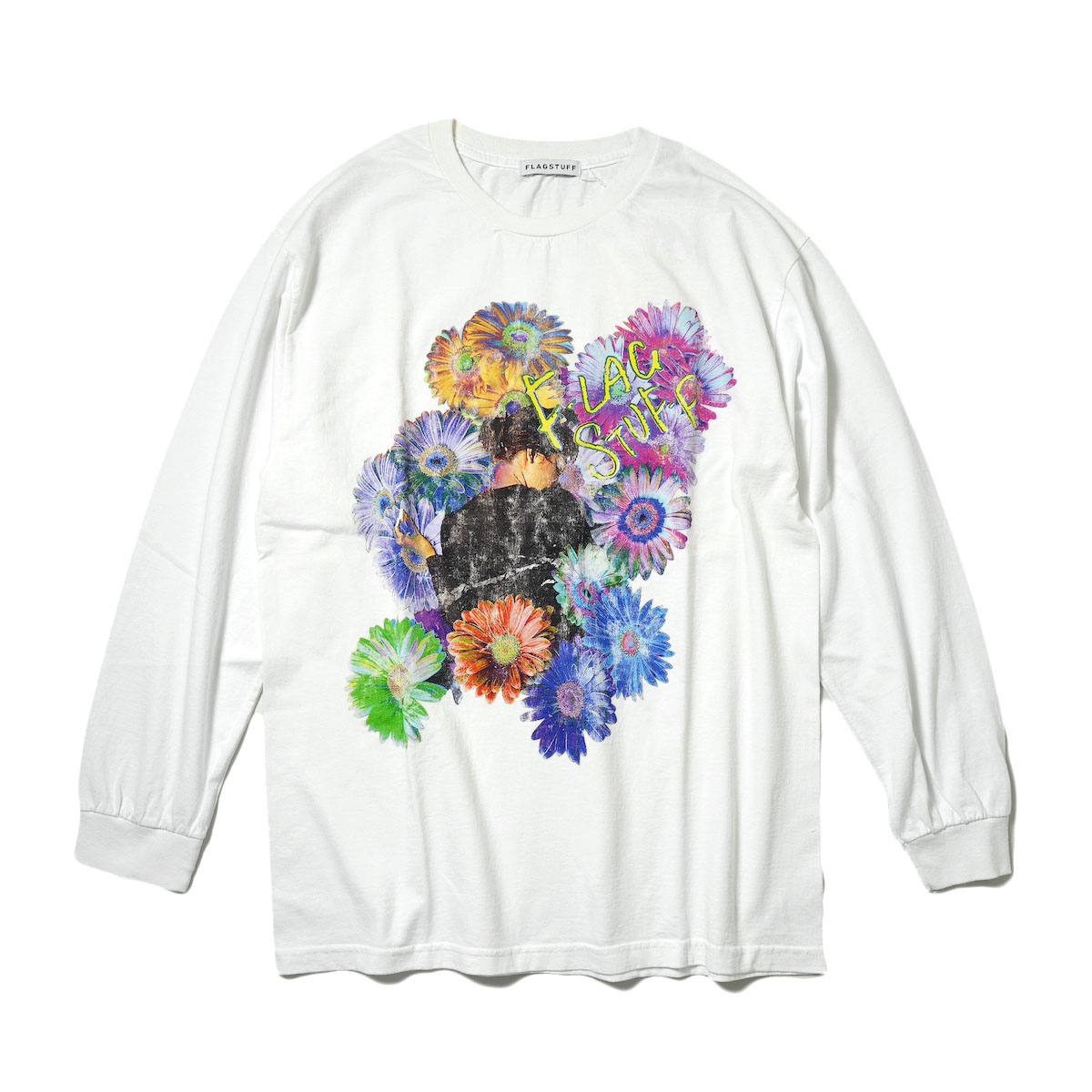 F-LAGSTUF-F / "FLOWER" L/S TEE (White)