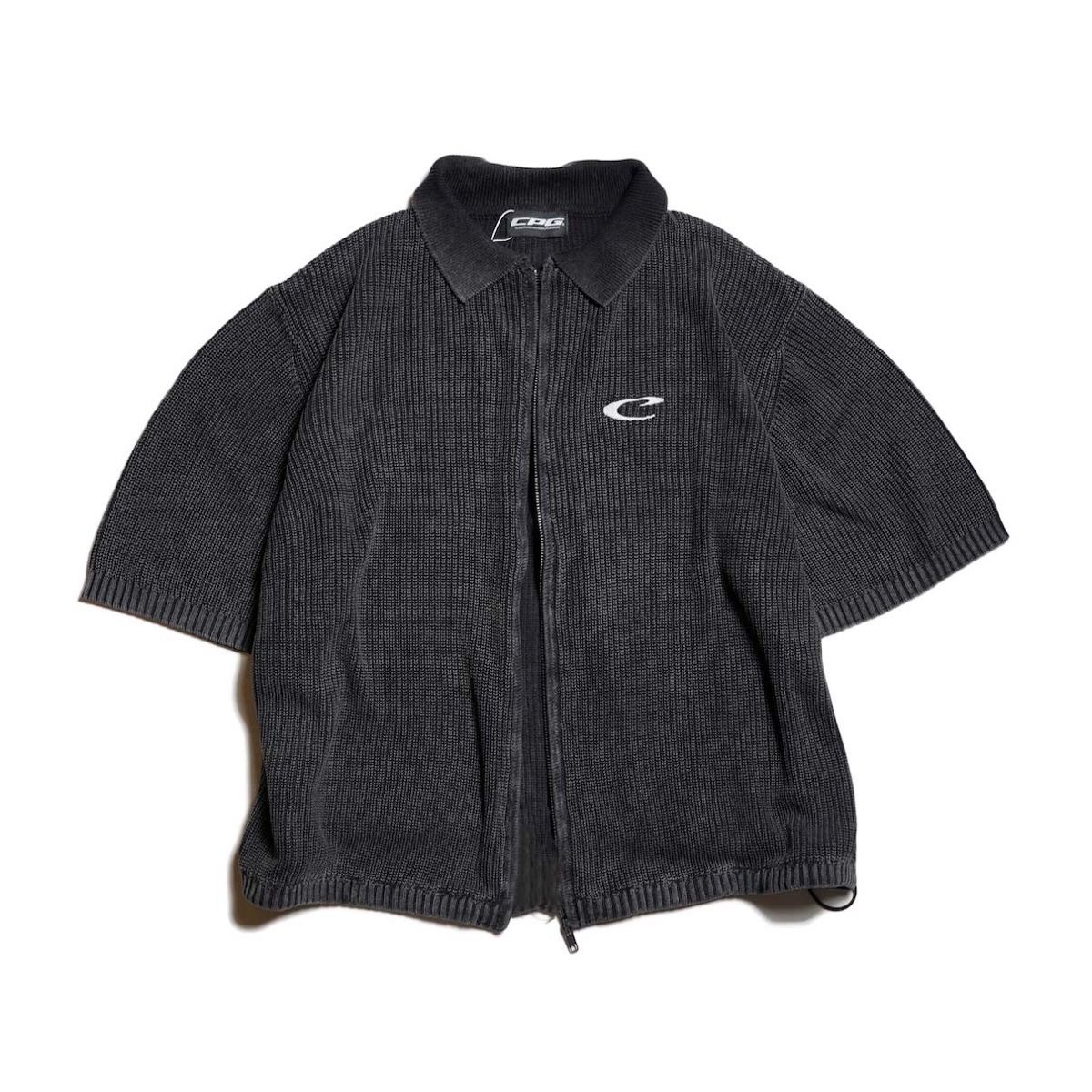 F-LAGSTUF-F / CPG FULL ZIP SS KNIT SHIRT (Black)