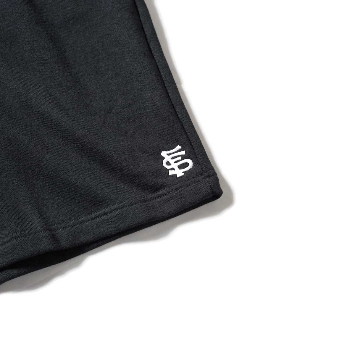 F-LAGSTUF-F / Sweat Shorts (Black)裾、ロゴ