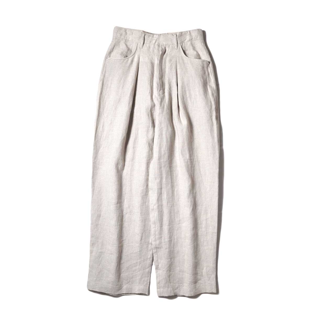 FARAH / One-tuck Wide Tapered Pants (Beige)