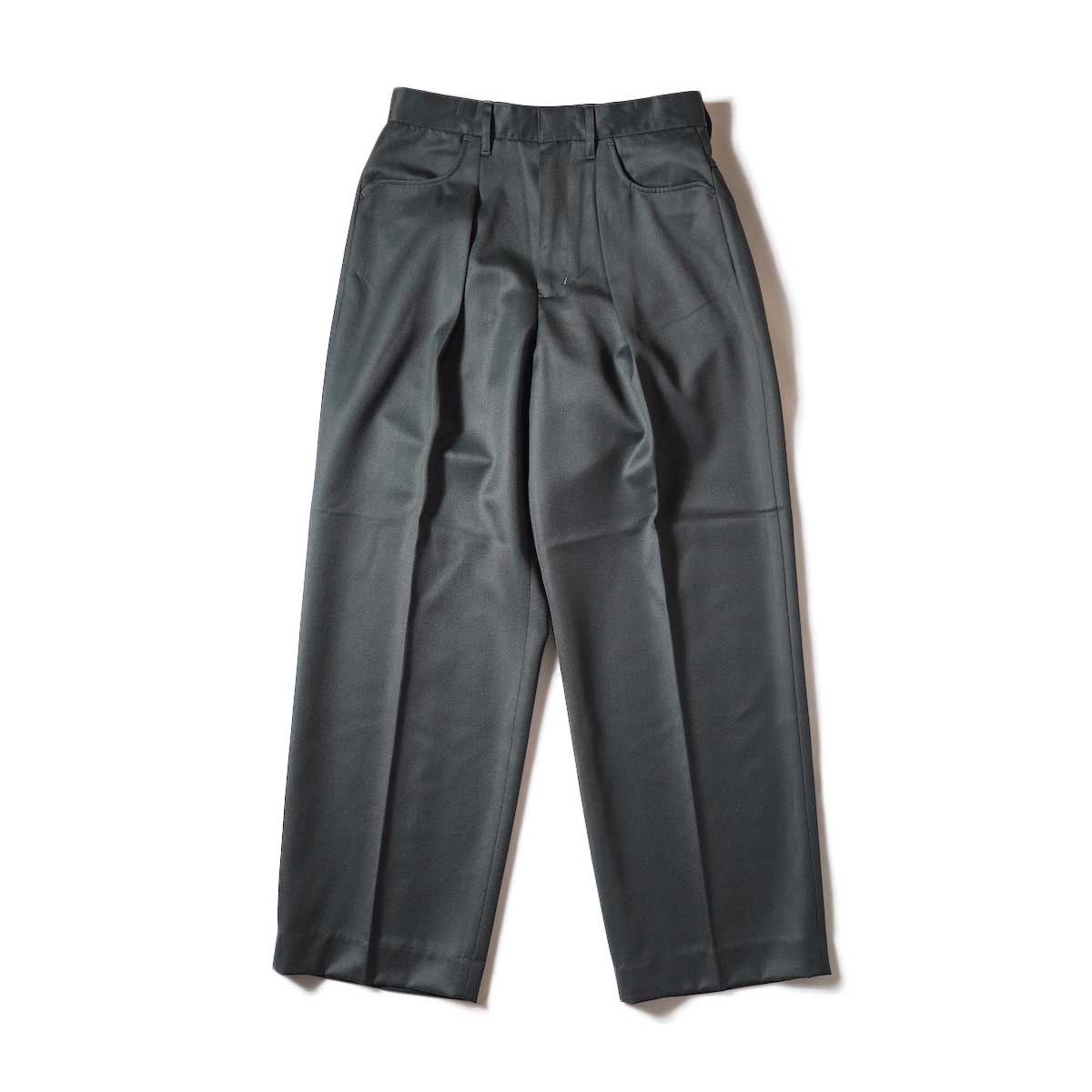 FARAH  / One-tuck Wide Pants (Dark Green)