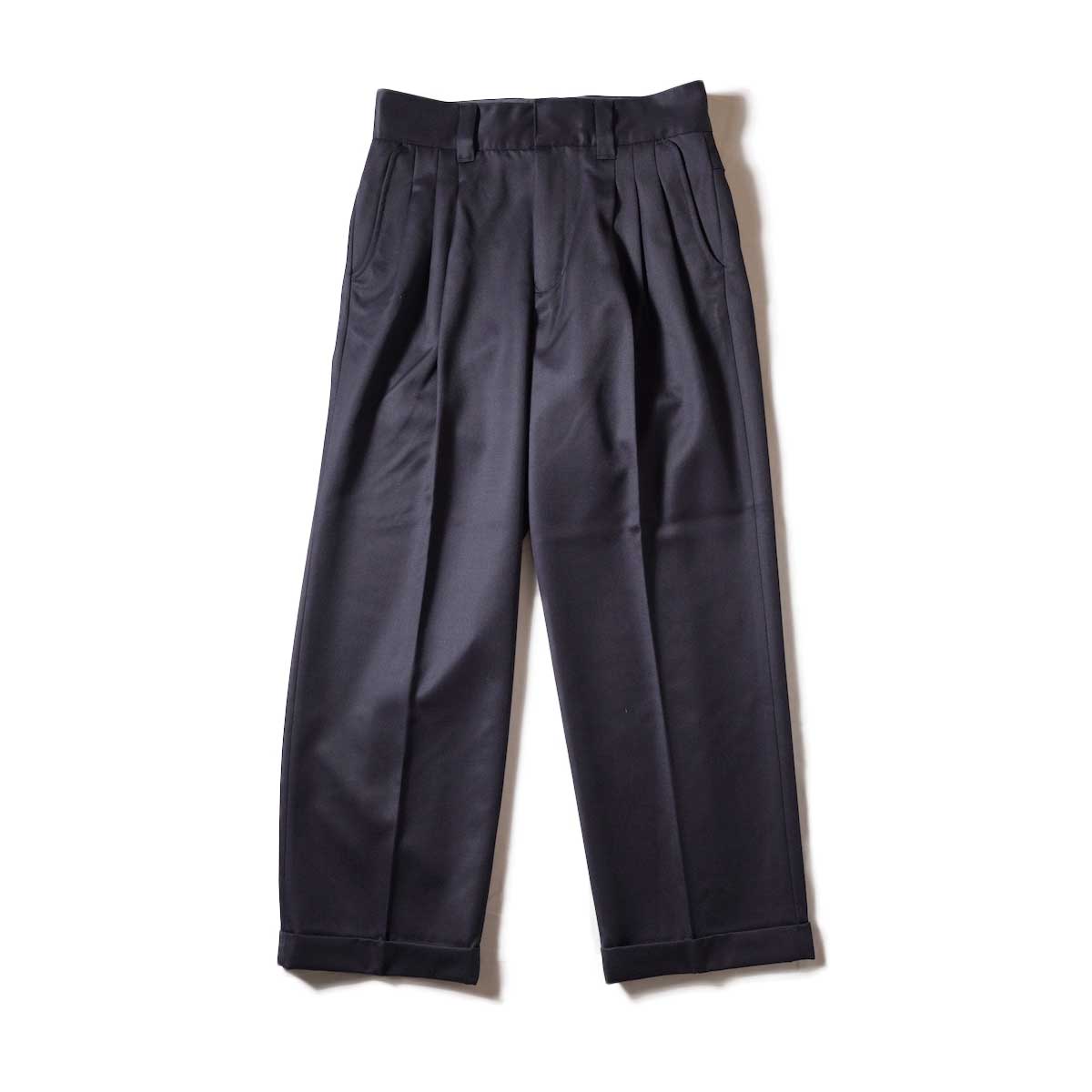 FARAH  / Three-tuck Wide Pants (Navy)