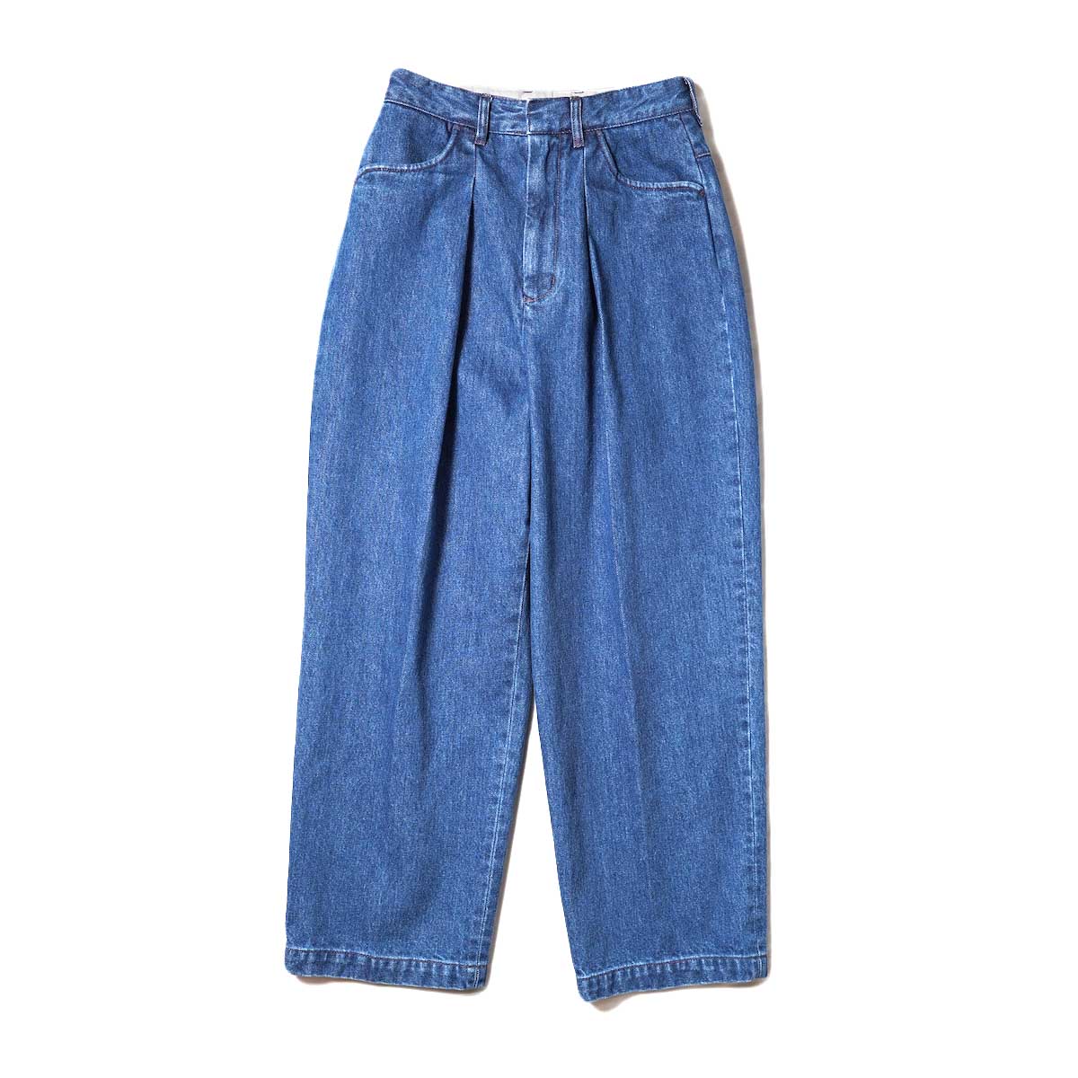 FARAH  / One-tuck Wide Pants (Blue)