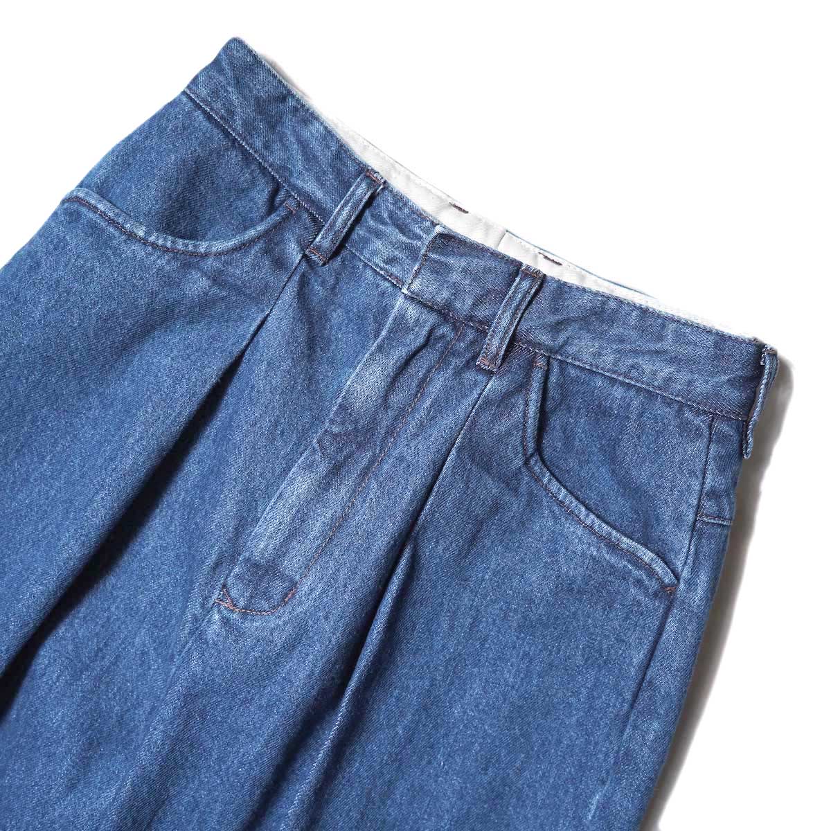 FARAH  / One-tuck Wide Pants (Blue) ウエスト