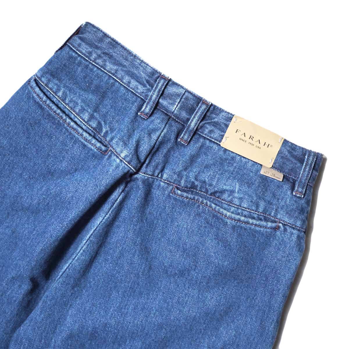 FARAH  / One-tuck Wide Pants (Blue) ヒップ
