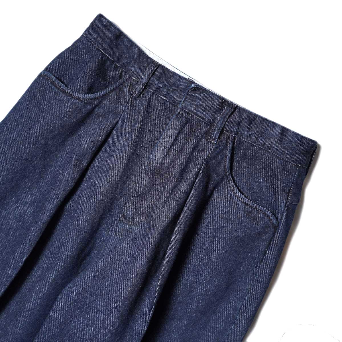 FARAH  / One-tuck Wide Pants (Navy) ウエスト