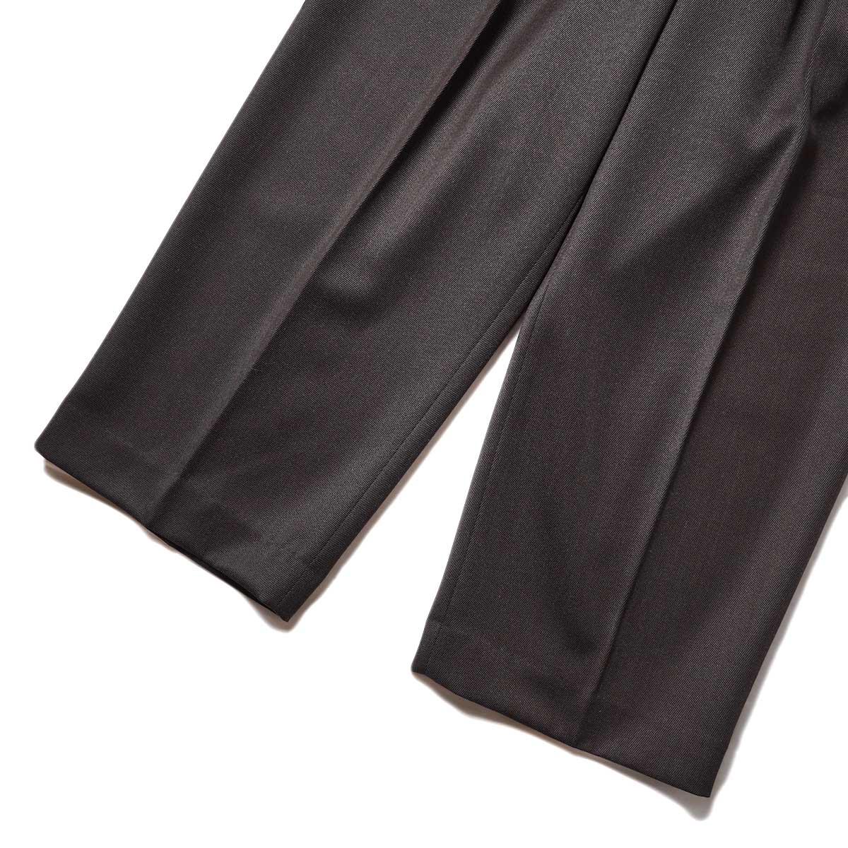 FARAH  / One-tuck Wide Pants (Dark Brown) 裾