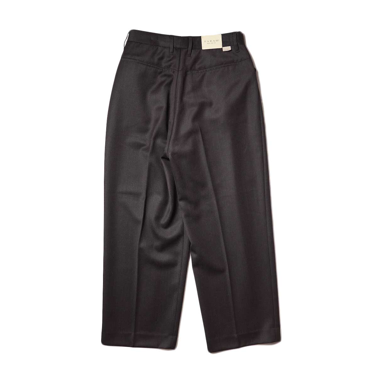 FARAH  / One-tuck Wide Pants (Dark Brown) 背面