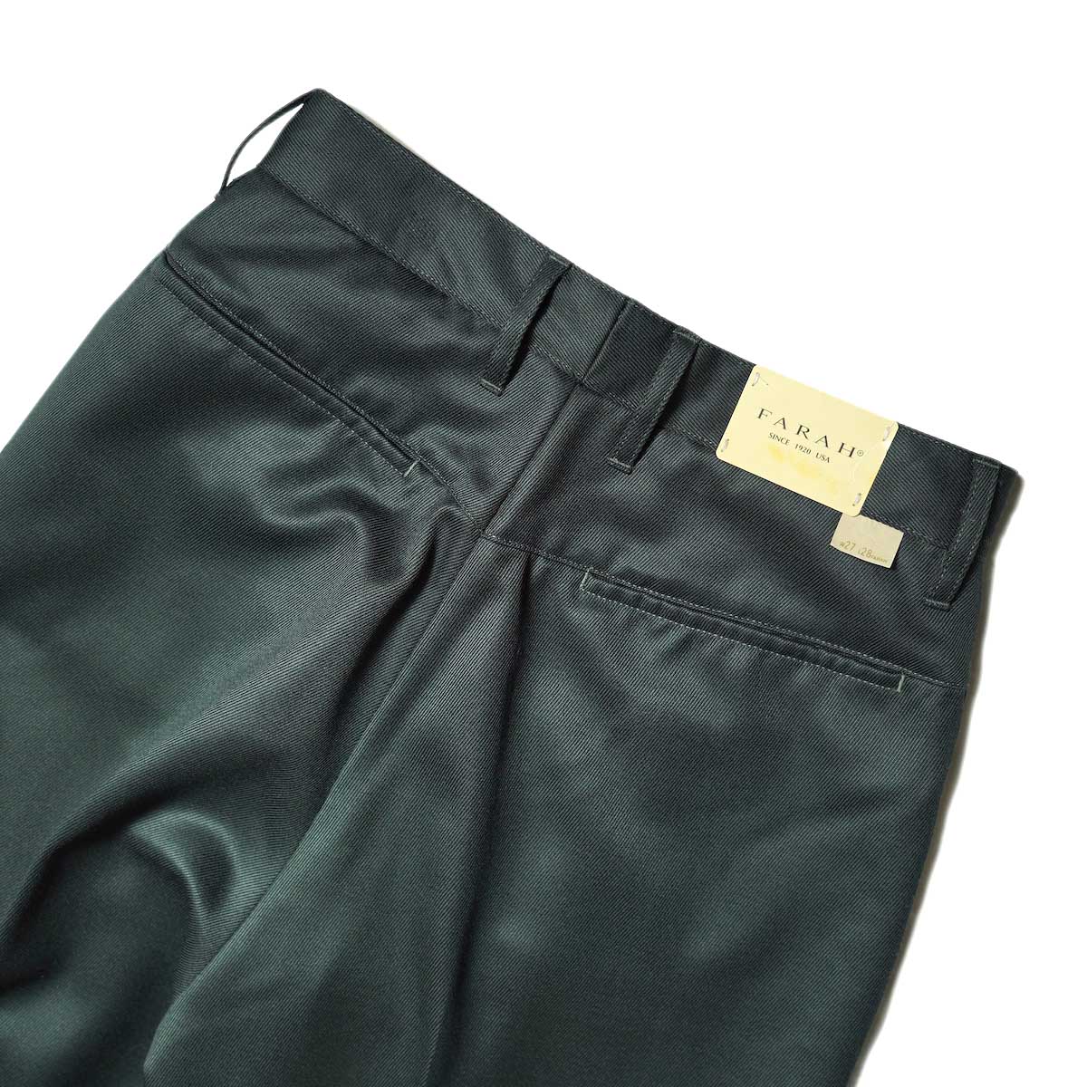 FARAH  / One-tuck Wide Pants (Dark Green) ヒップ