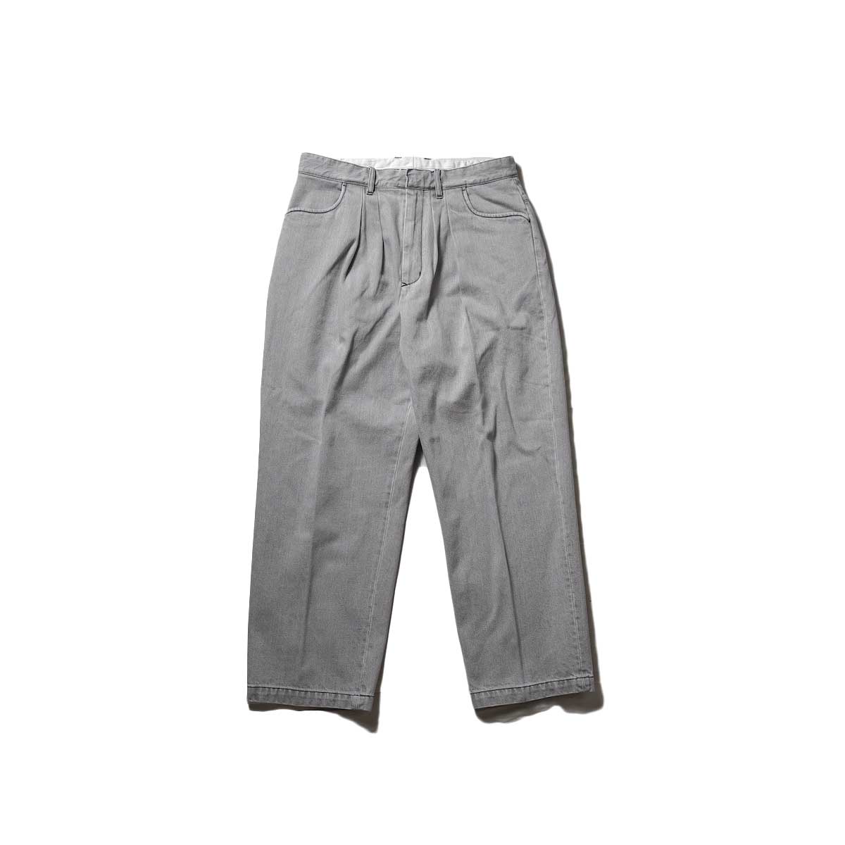 FARAH  / Two-tuck Wide Pants (Gray)