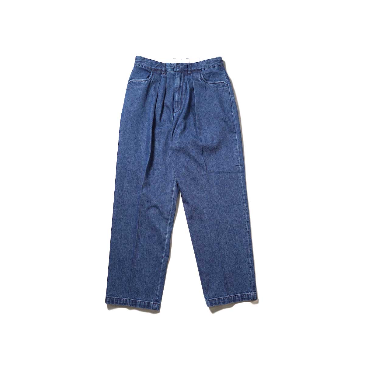 FARAH  / Two-tuck Wide Pants (Indigo)