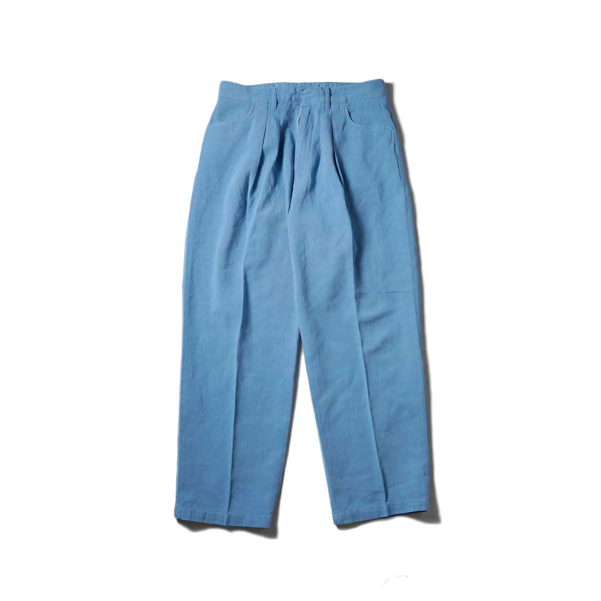 FARAH  / Two-tuck Wide Pants (Light blue)