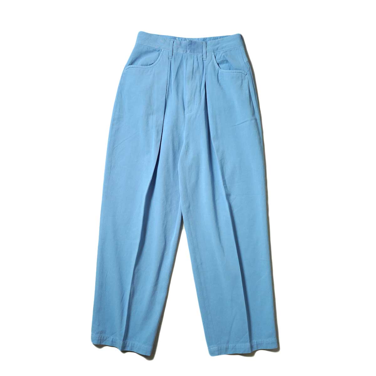 FARAH  / One-tuck Wide Pants (Light Blue)