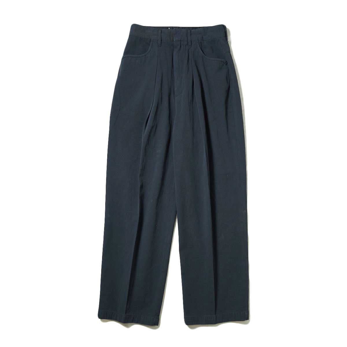 FARAH  / One-tuck Wide Pants (Navy)