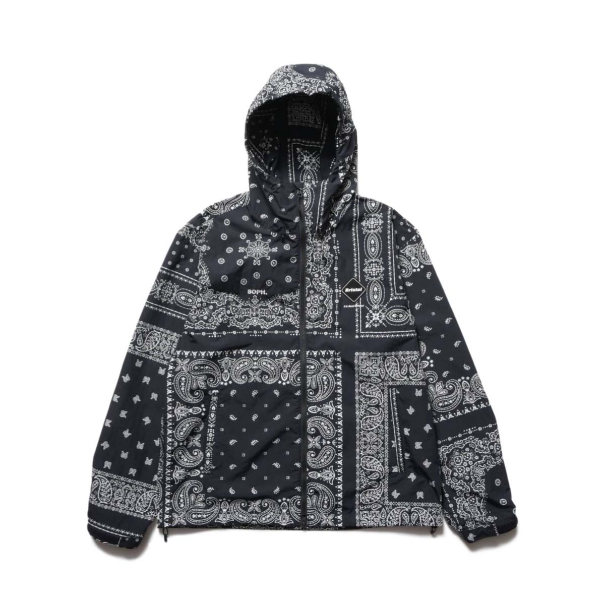 F.C.Real Bristol / BANDANA NYLON HOODED BLOUSON (Black)