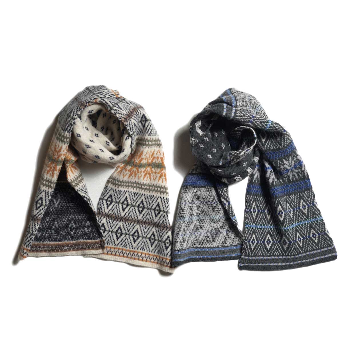 GLEN GORDON / Lambswool Snow Jacquard Scarf