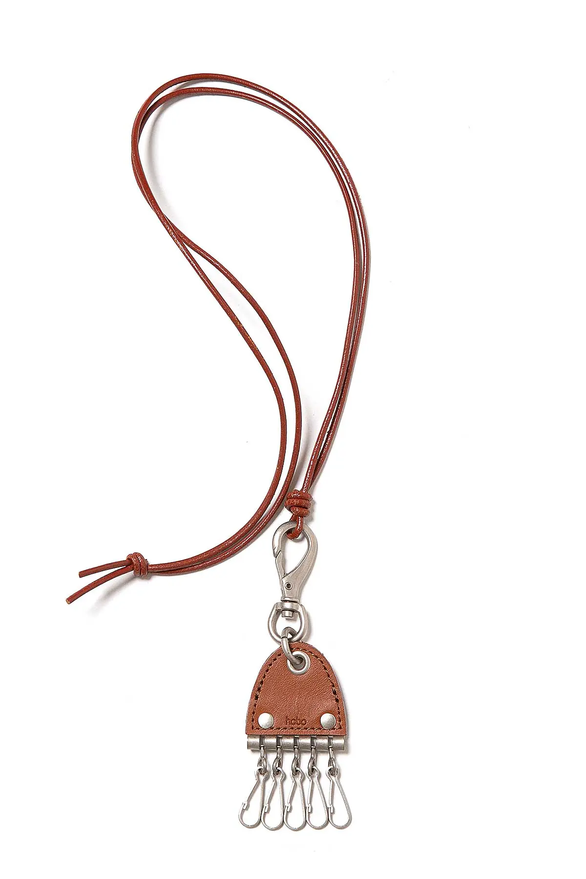 HOBO / 5 HOOKS KEY RING COW LEATHER CORD (Lt.Brown)