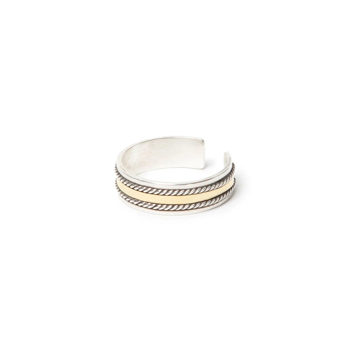 HOBO / ROPE RING 925 SILVER with BRASS (Silver)