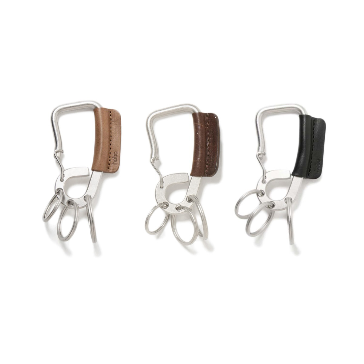 HOBO / CARABINER KEY RING with HORSE LEATHER